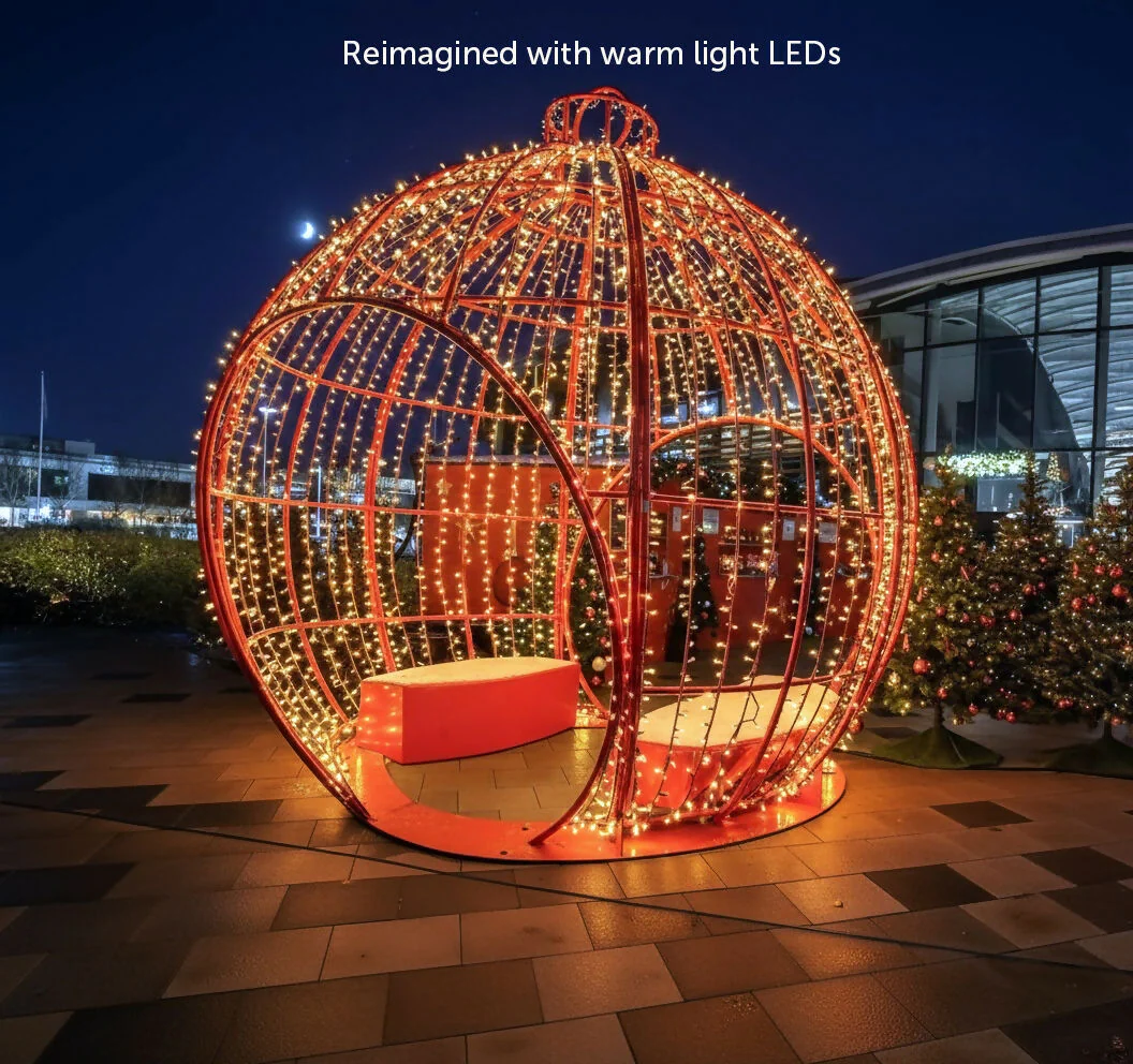 Sculptural Steel Bauble – Immersive 4m Walk-Through Installation - Image 3