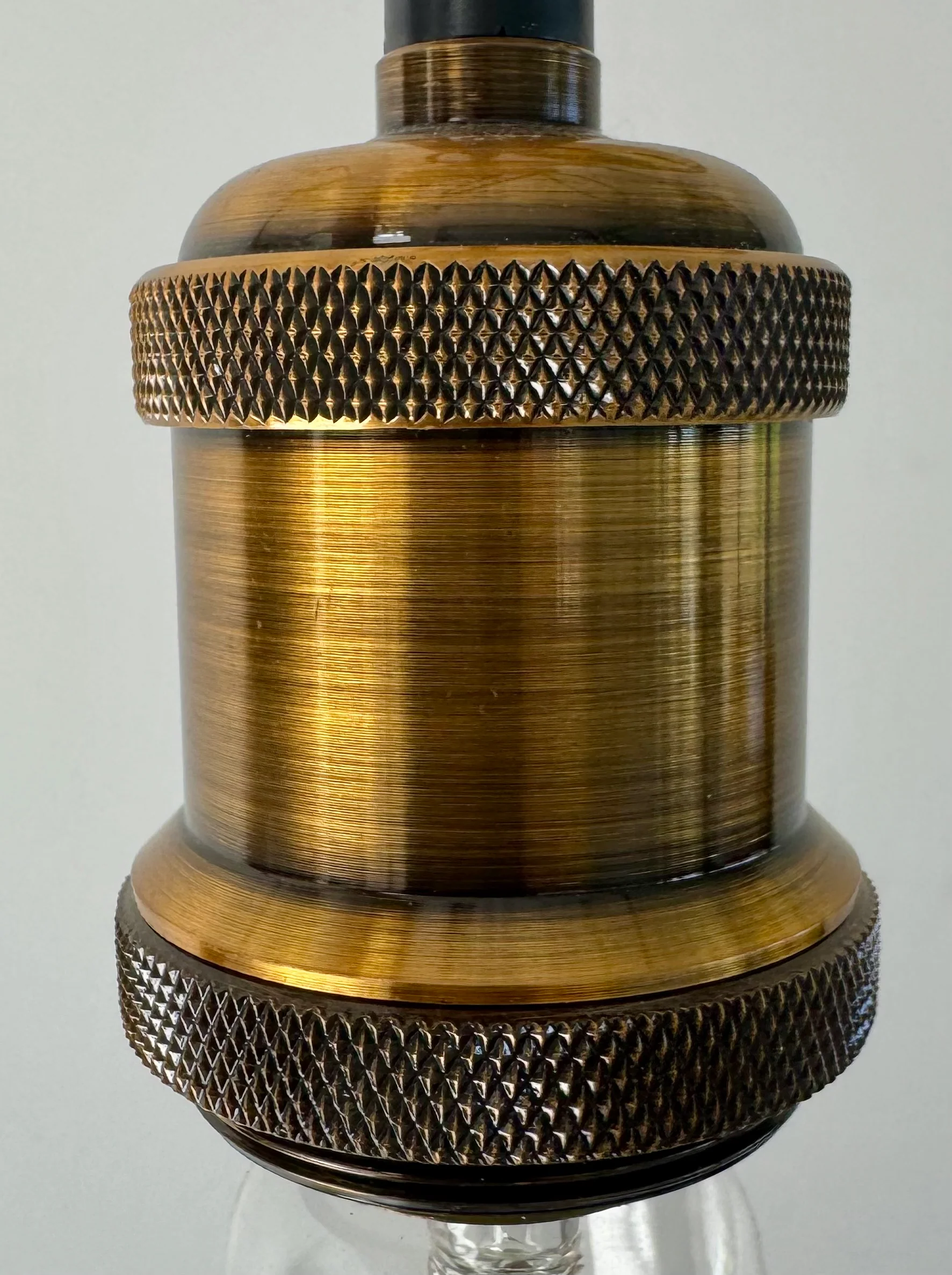 Gold & Black Industrial Style Pendant Light Fixture - Image 3