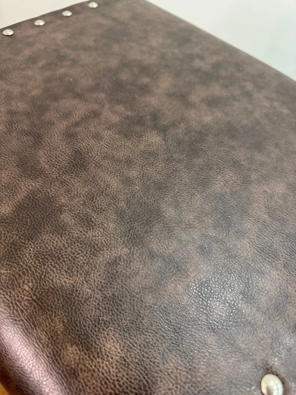 Wooden bespoke stools with stud detail - Image 13