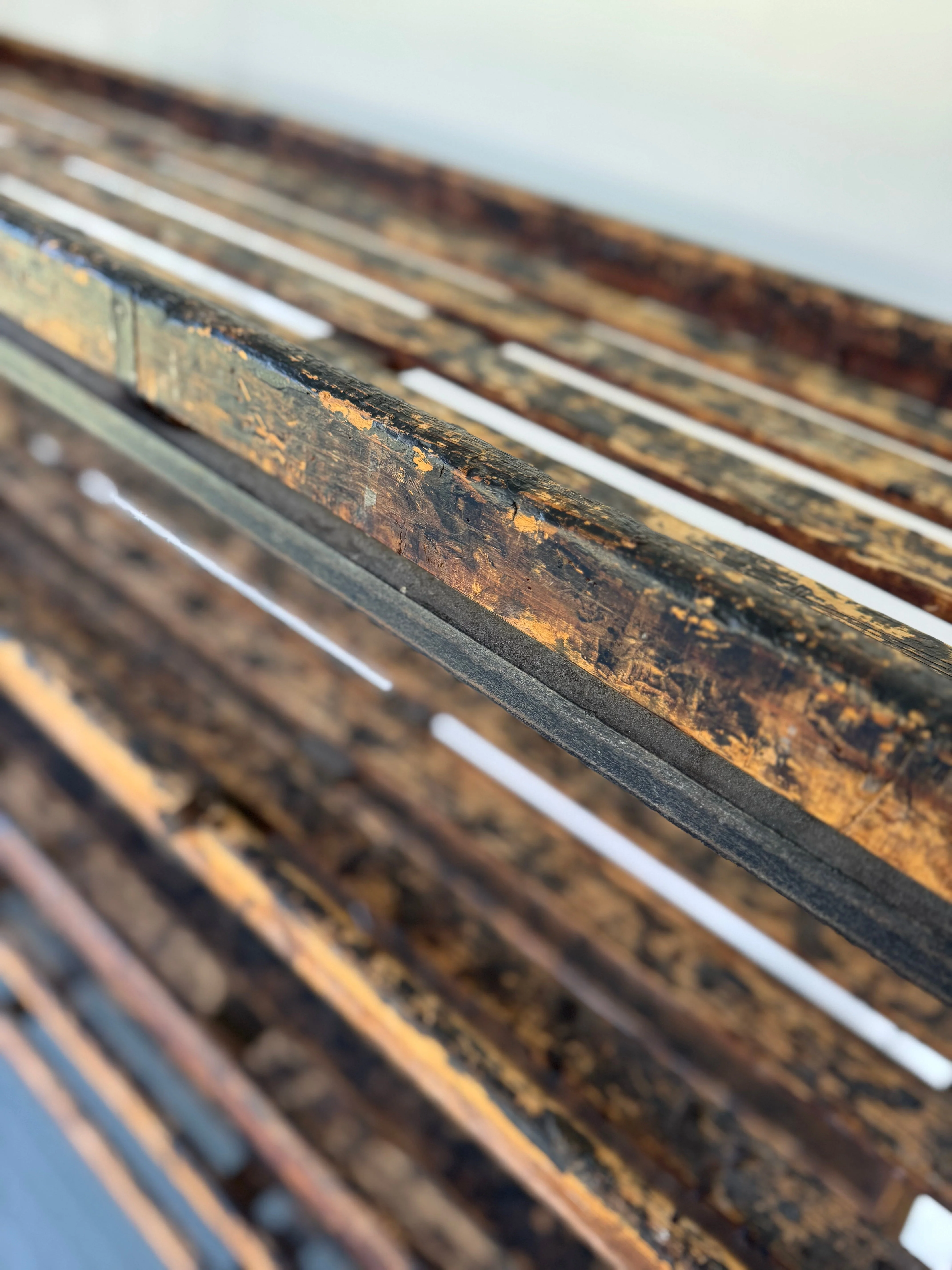Industrial vintage wooden shoe racks (4) - Image 3