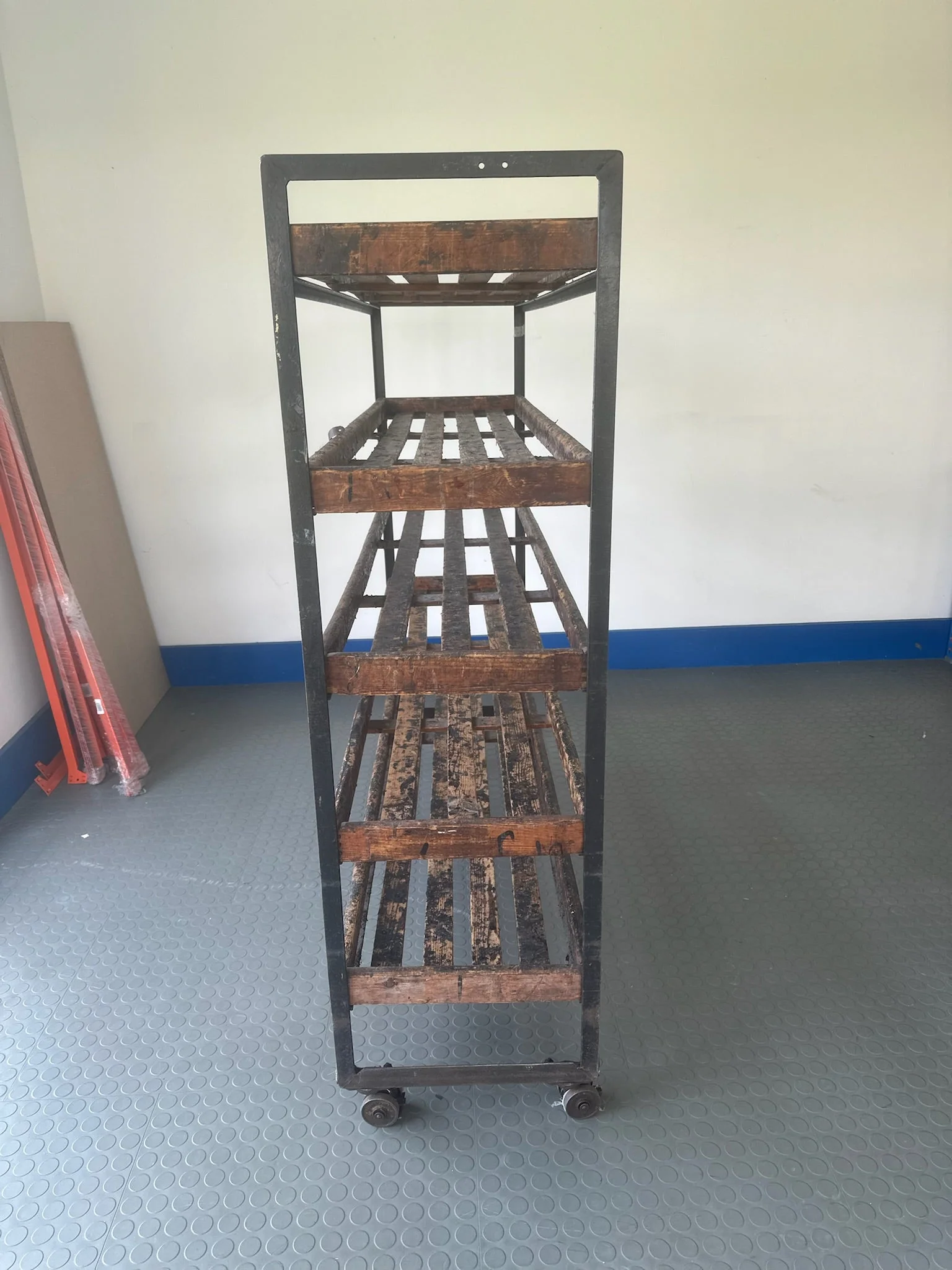 Industrial vintage wooden shoe racks (4) - Image 4