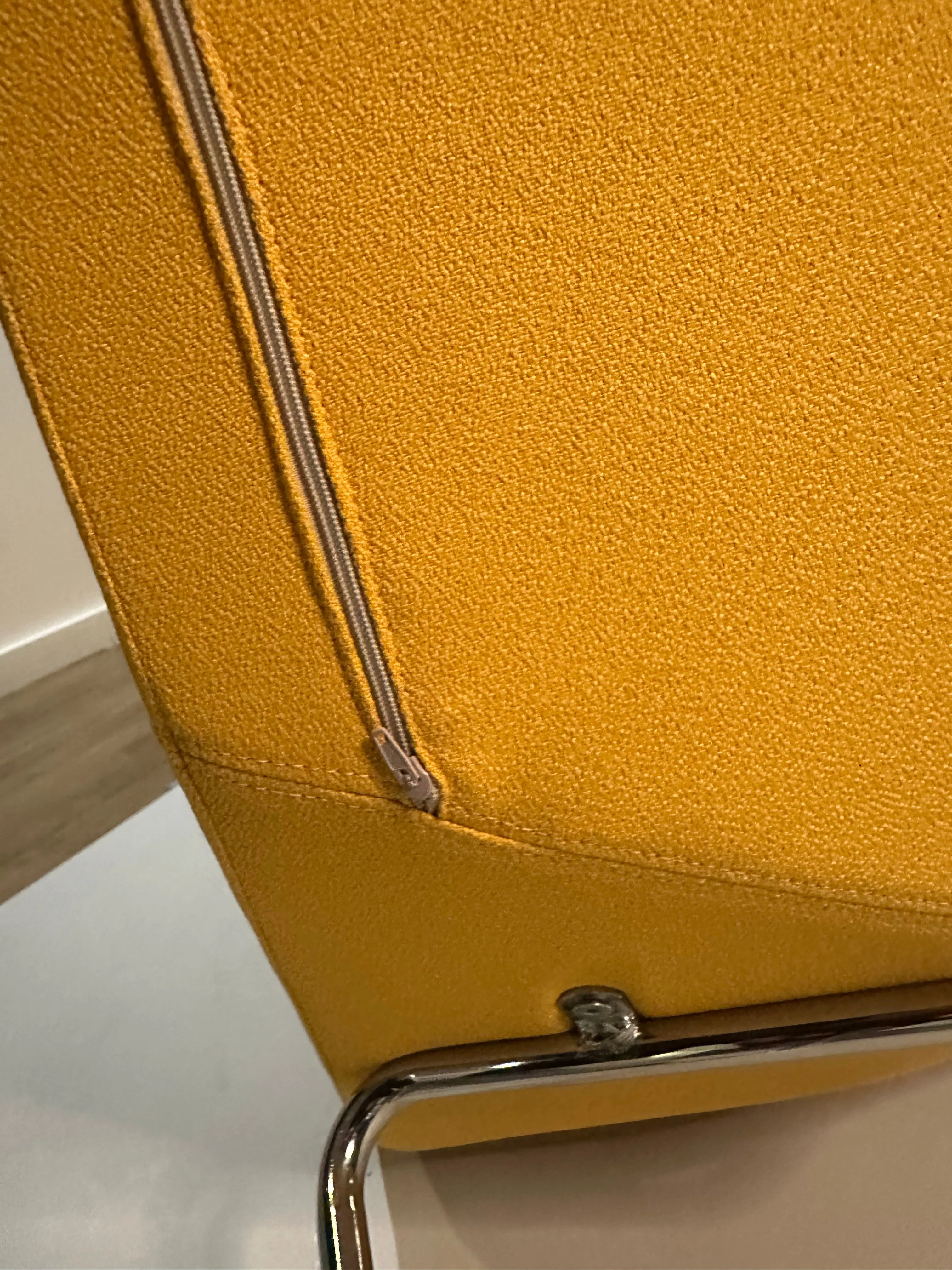 Niski Fotel Formula Sled style chair - yellow double seat - Image 6