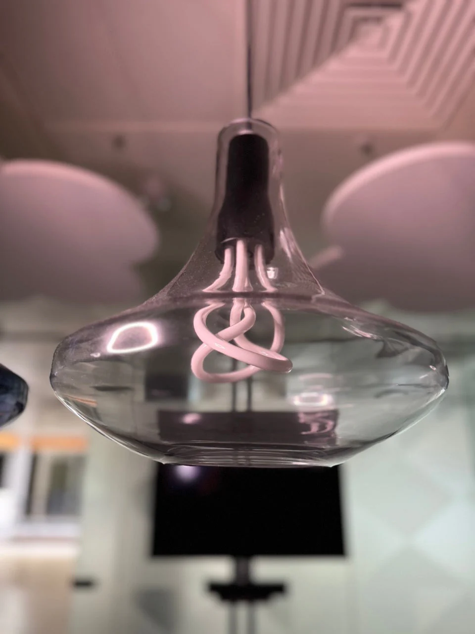 Plume Pendant Lamps clear and blue - Image 2