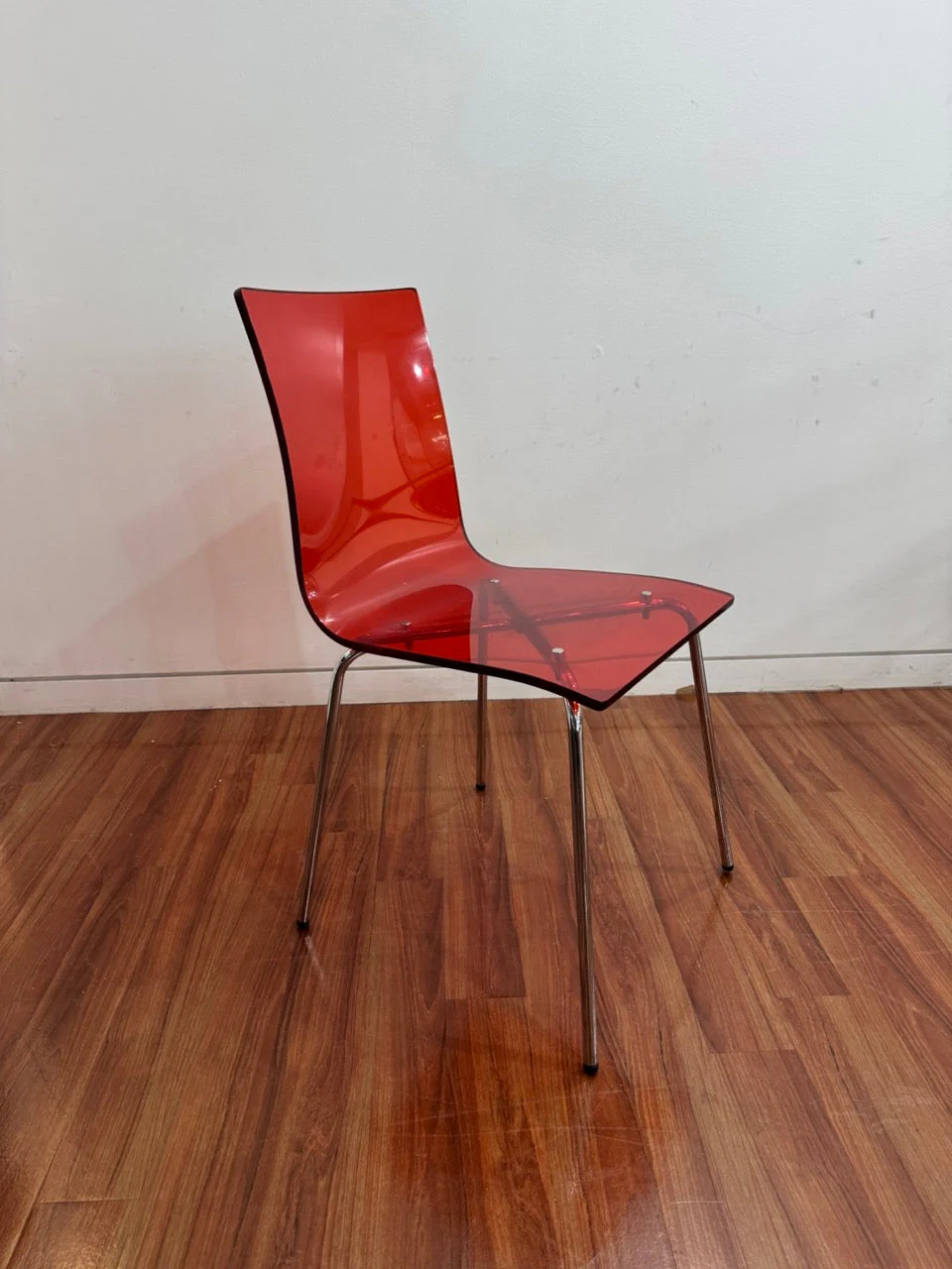 Red Transparent Connubia L’Eau Stacking Chair - Image 2