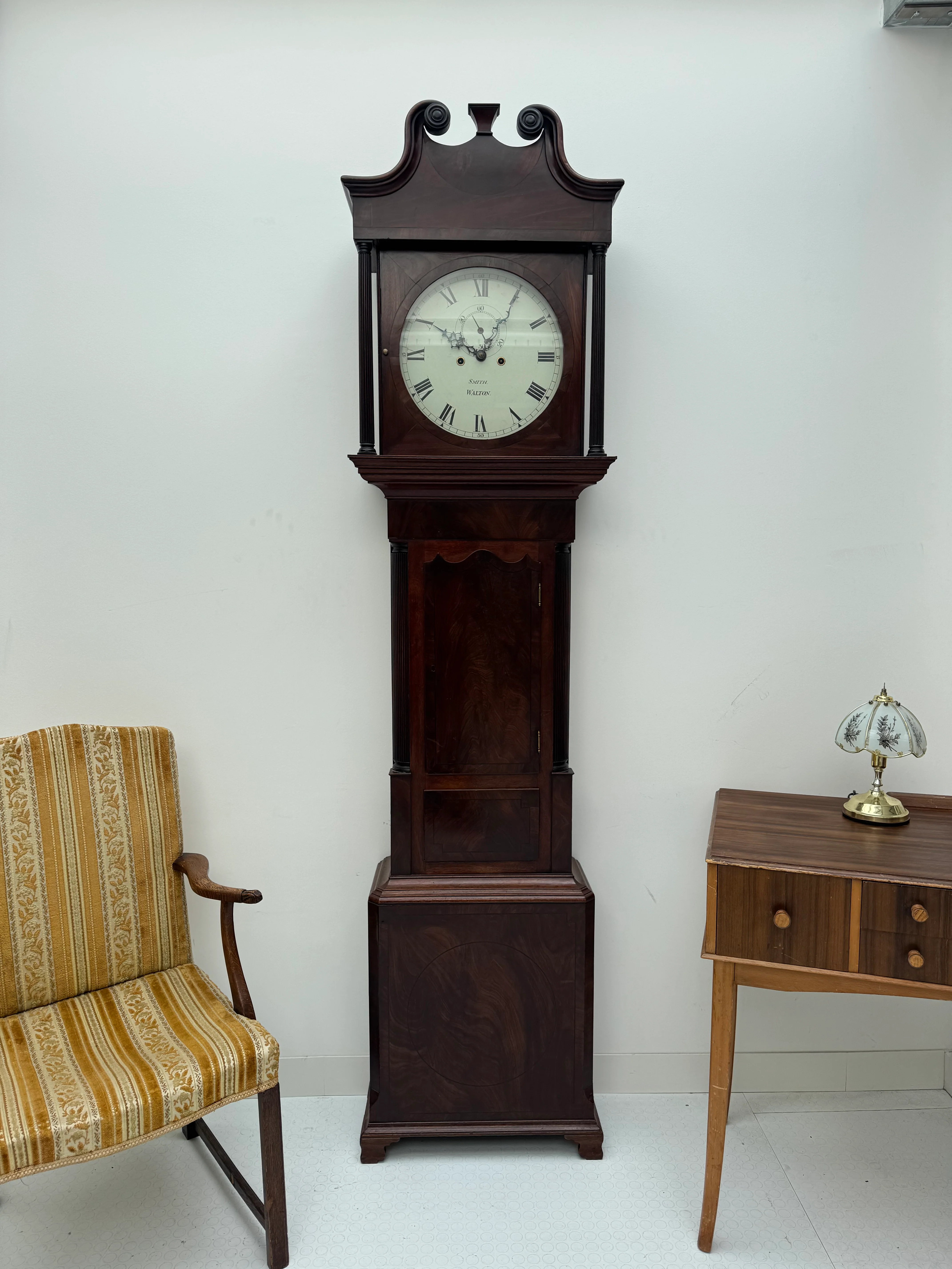 Smith, Walton Mahogany Wall Clock Antique - Image 8