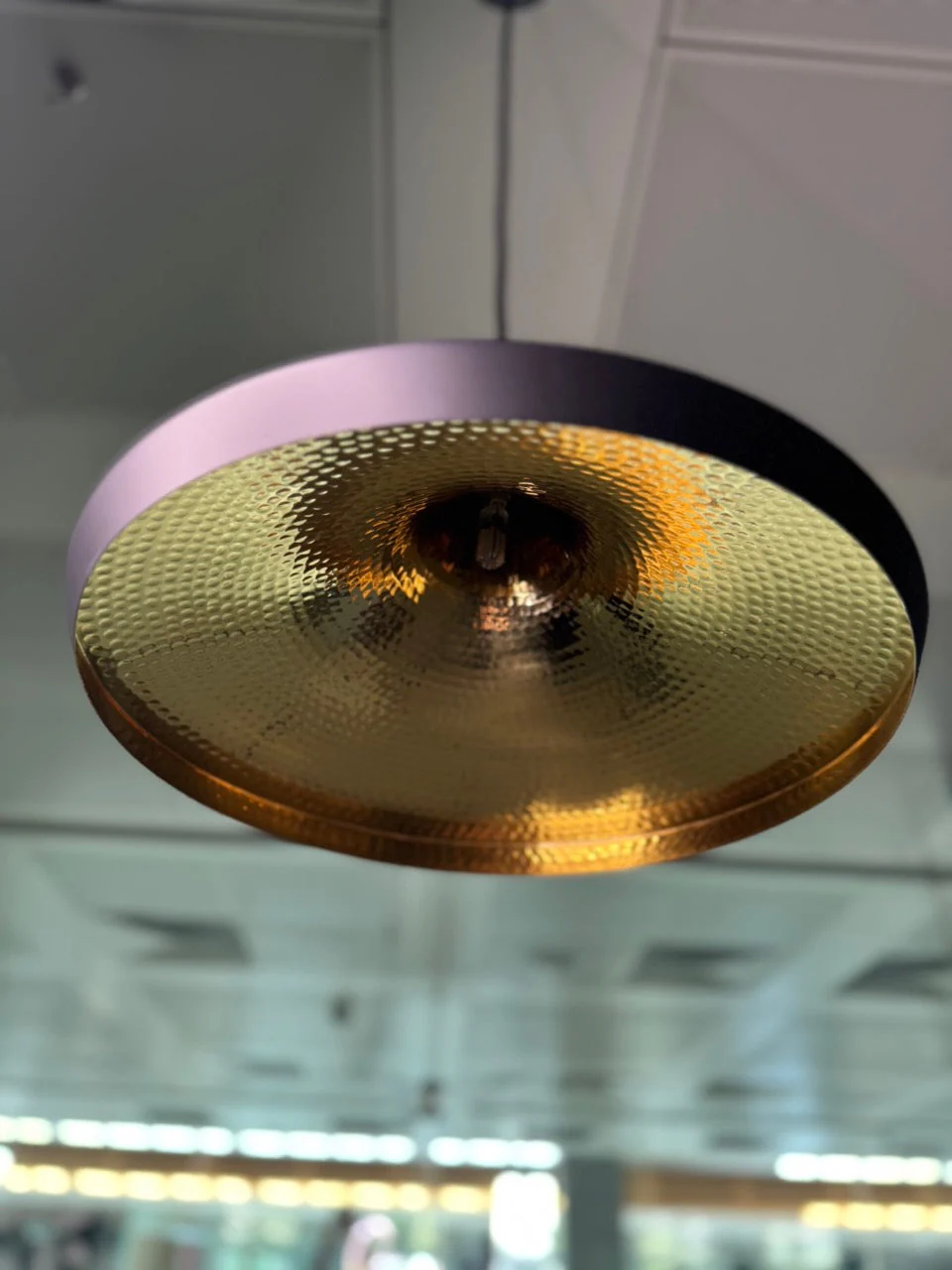 Tom Dixon Beat Wide Pendant Matt Black Brass - Image 2